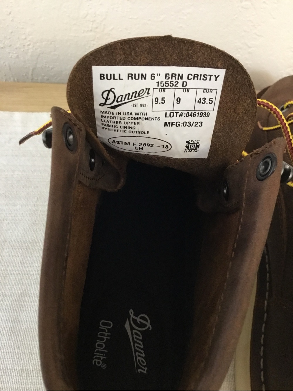 Danner 6" Bull Run Cristy Boots men’s size 9.5 - Picture 6 of 8